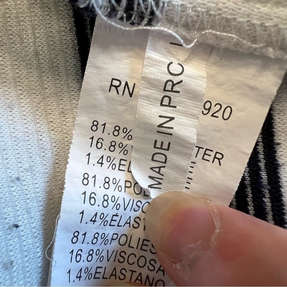 FRNCH Nautical Classics Ladies Stripe Boxy Tee Dress Black white size M pocket - Picture 8 of 9